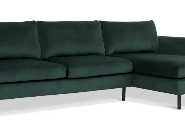 Aston chais. sofa Højrevendt m. sorte ben - Flaskegrøn Riviera 38  OUTLET -RINGE