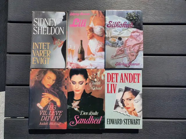 4 stk romaner fra 1980-1990-erne
