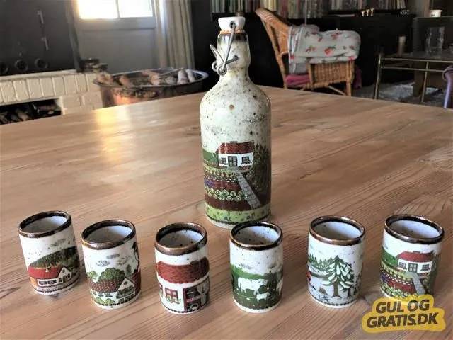 Dramsæt i porcelæn, keramik