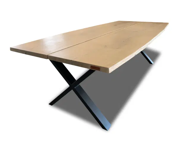 Plankebord eg 2 planker - naturkant 240 x 95-100 cm