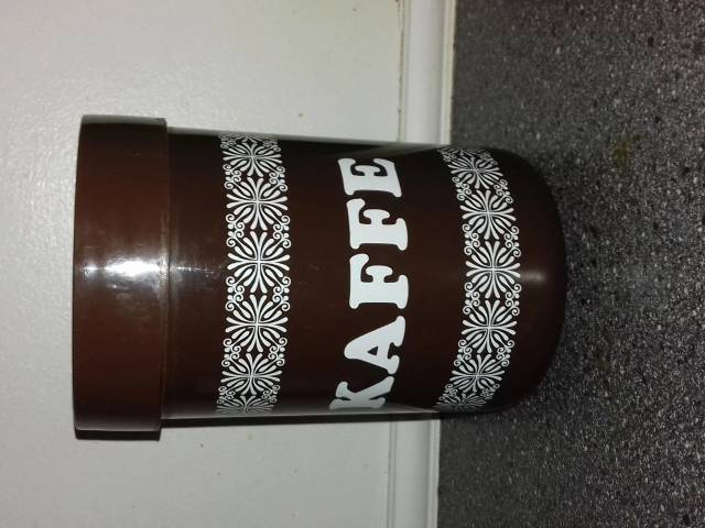 Retro kaffedåse  mørkebrun