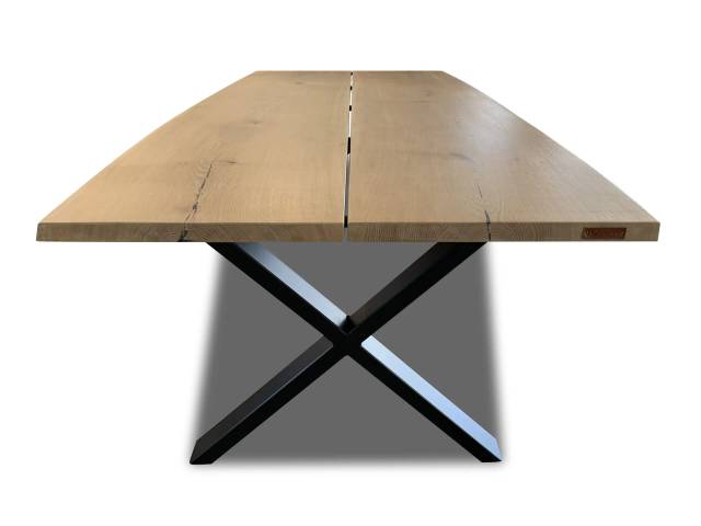 Plankebord eg 2 planker - naturkant 240 x 95-100 cm