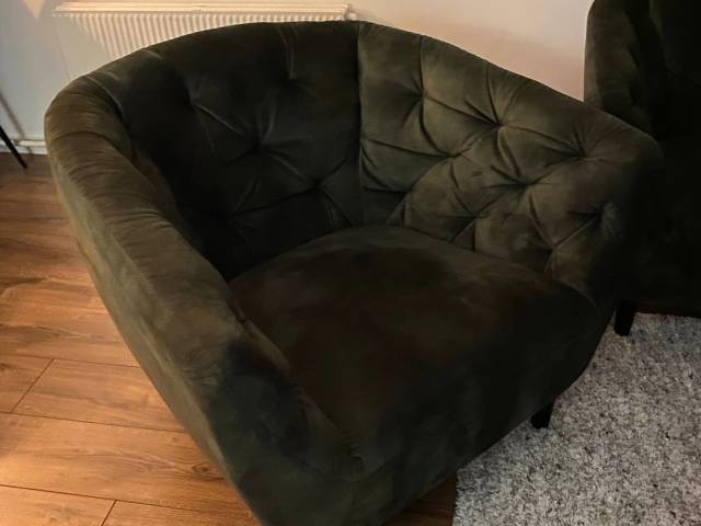 Grønt velour sofa sæt fra Ilva 