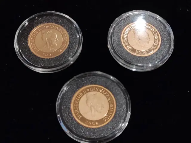 Polar Guldmønter, sæt af tre, 2007-2009