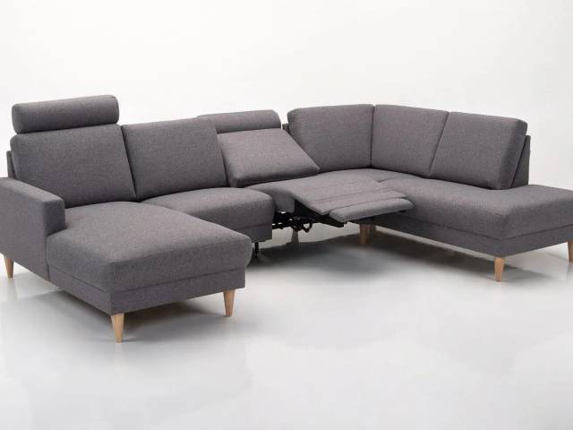 Hjort Knudsen Copenhagen U-sofa Grå stof venstrevendt