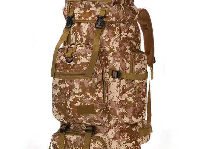 Ny:  Army Rygsæk 75L (65L + 10L) med rygstivere