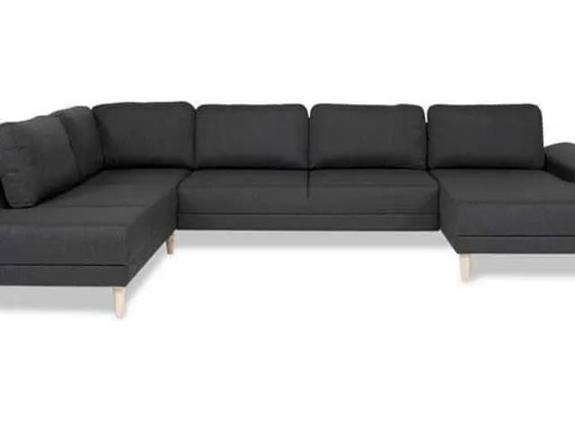 Scandinavia U-sofa højrevendt - Antracit Etna 96