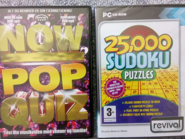 Dvd'er: Pop Quiz og Sudoku