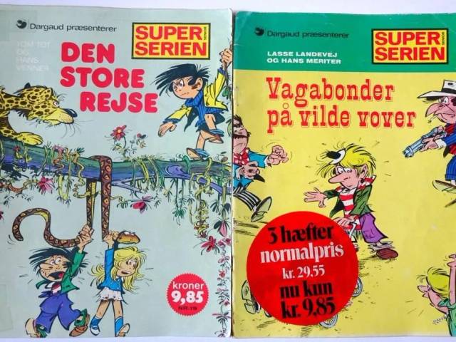 Tegneserier. 14 stk. Store 