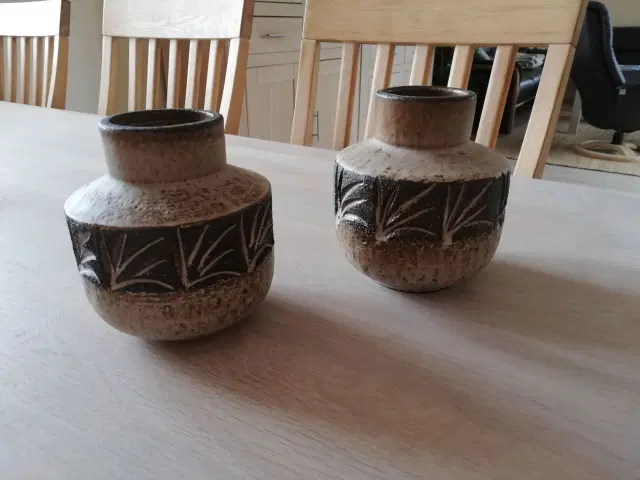 Gamle keramik/ stentøjs vaser 2 stk.