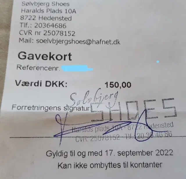 marionet Cornwall myndighed gavekort til sko 150 kroner | Haderslev - GulogGratis.dk